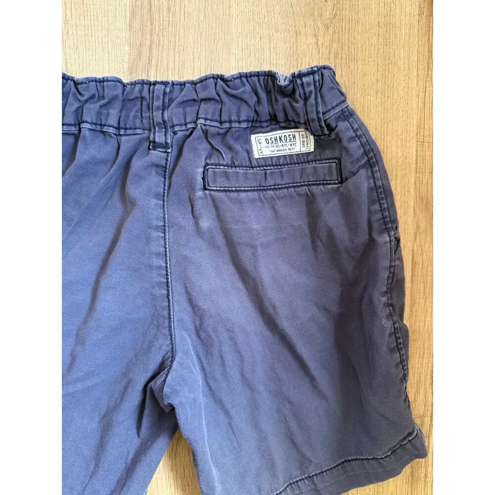 OshKosh B’gosh Boys Blue Pull On Shorts Elastic Waist Casual Size 4T